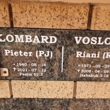 LOMBARD P.J. 1940-2021 :: VOSLOO Riani 1971-2008