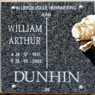 DUNHIN William Arthur 1951-2003