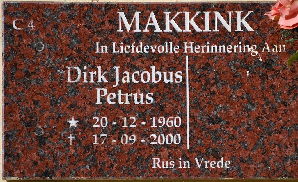 MAKKINK Dirk Jacobus Petrus 1960-2000