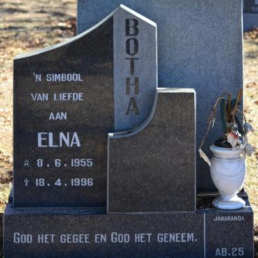 BOTHA Elna 1955-1996