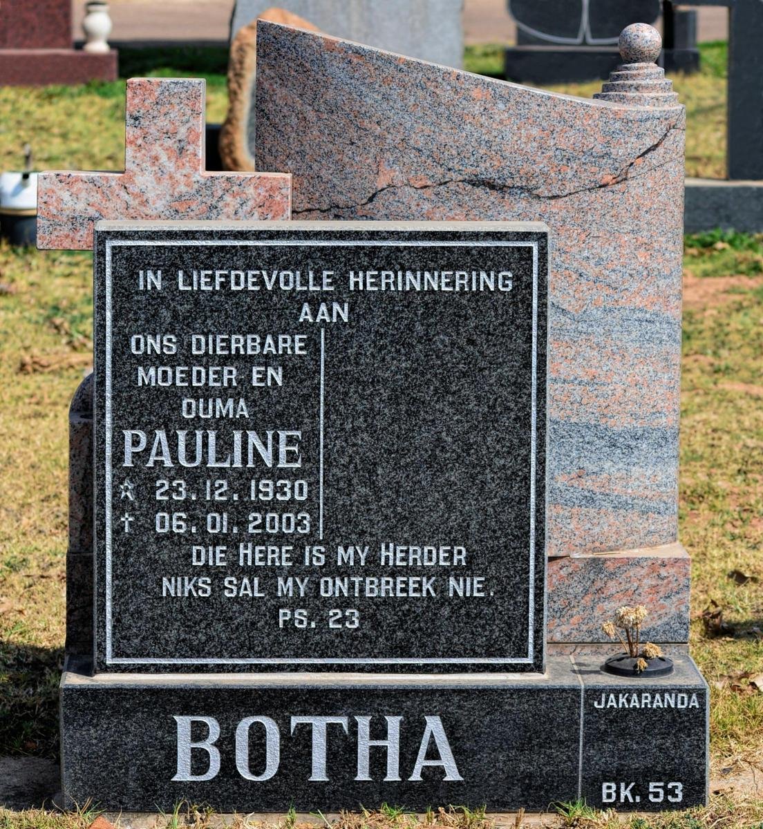 BOTHA Pauline 1930-2003