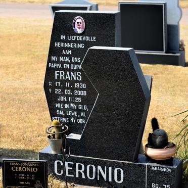CERONIO Frans Johannes 1930-2008