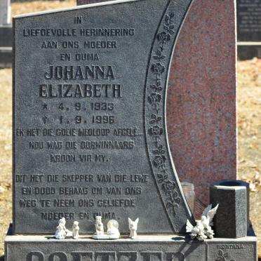 COETZER Johanna Elizabeth 1933-1996