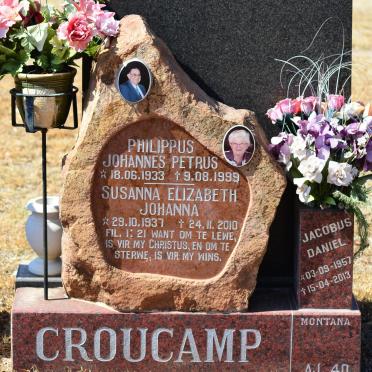 CROUCAMP Philippus Johannes Petrus 1933-1999 &amp; Susanna Elizabeth Johanna 1937-2010 :: CROUCAMP Jacobus Daniel 1957-2013