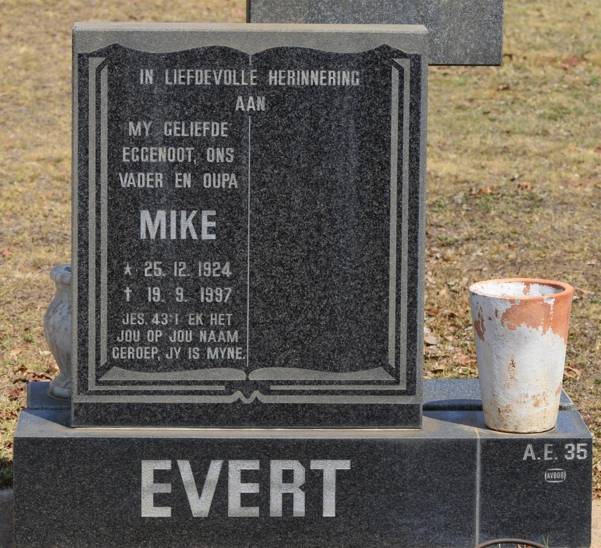 EVERT Mike 1924-1997