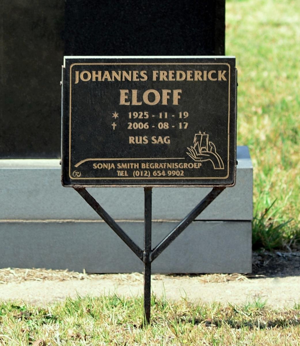 ELOFF Johannes Frederick 1925-2006