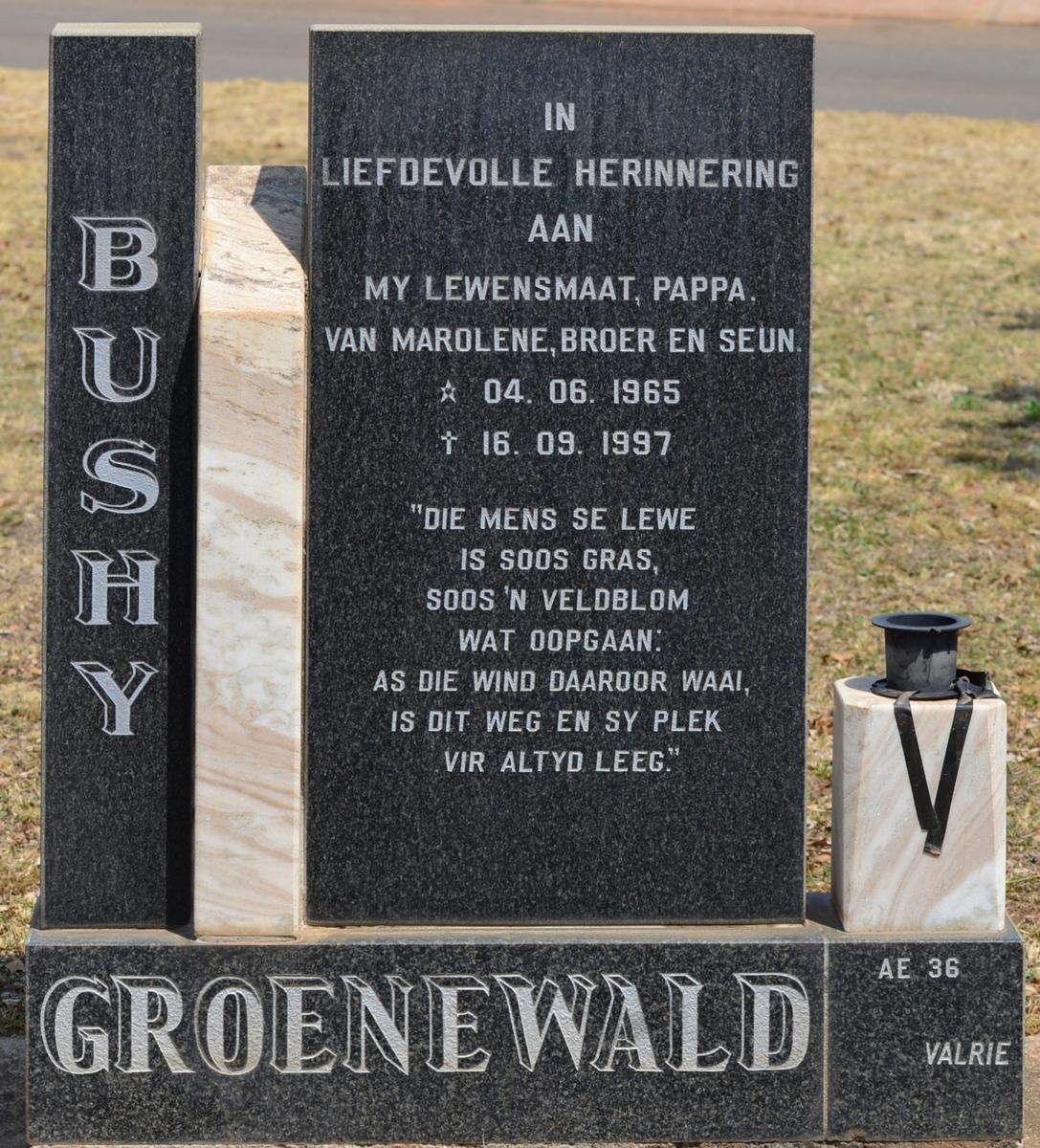GROENEWALD Bushy 1965-1997