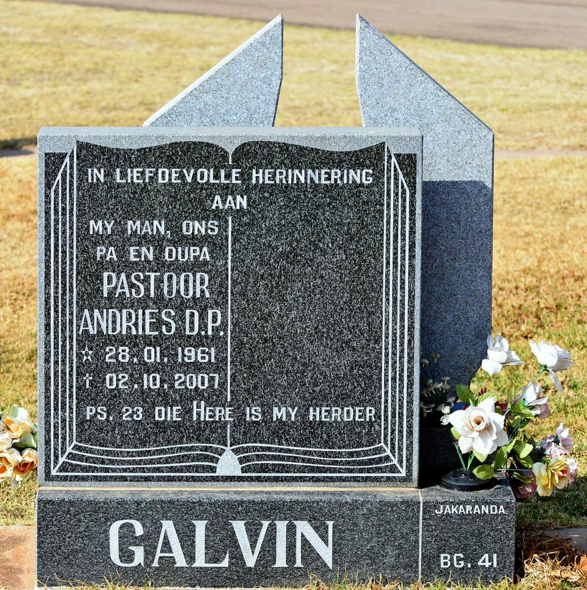 GALVIN Andries D.P. 1961-2007