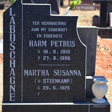 LABUSCHAGNE Harm Petrus 1918-1996 &amp; Martha Susanna STEENKAMP 1925-