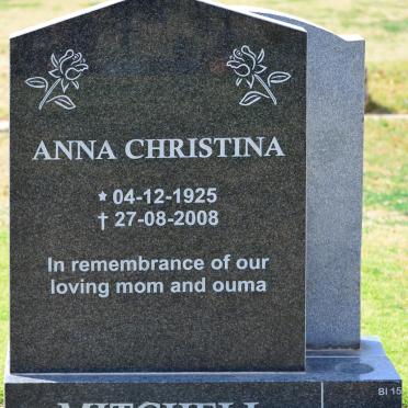 MITCHELL Anna Christina 1925-2008