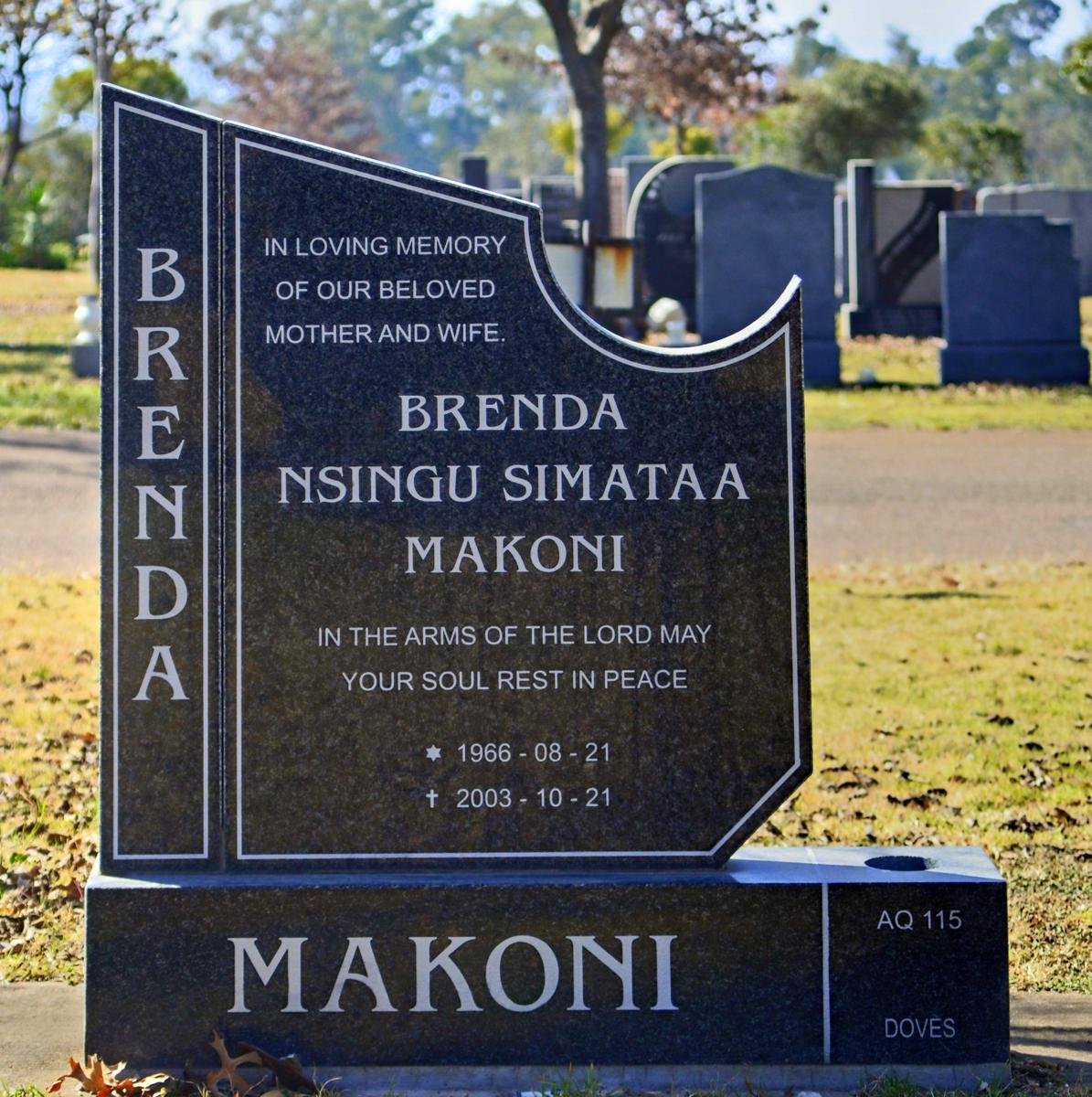 MAKONI Brenda Nsingu Simataa 1966-2003