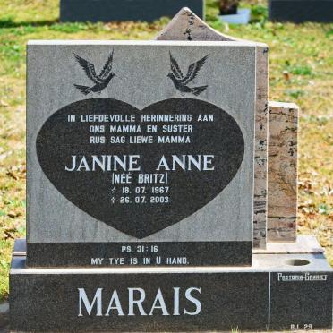 MARAIS Janine Anne nee BRITZ 1967-2003