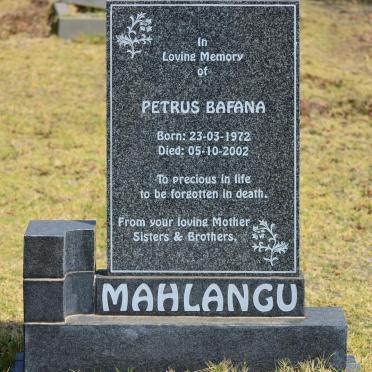 MAHLANGU Petrus Bafana 1972-2002