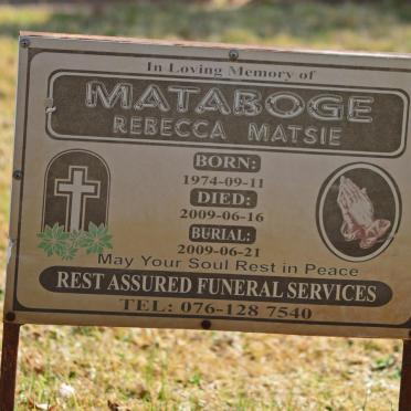 MATABOGE Rebecca Matsie 1974-2009