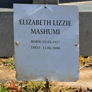 MASHUMI Elizabeth Lizzie 1957-2000