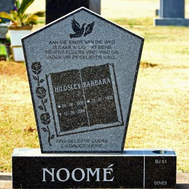 NOOMÉ Hildsley 1930-2004 &amp; Barbara 1935-