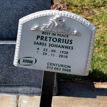 PRETORIUS Sarel Johannes 1938-2010