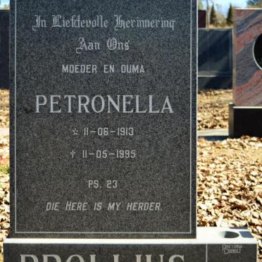 PROLLIUS Petronella 1913-1995