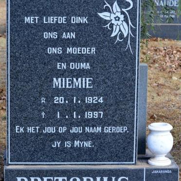 PRETORIUS Miemie 1924-1997