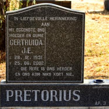 PRETORIUS Gertruida J.E. 1931-2002