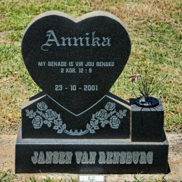 RENSBURG Annika, Jansen van 2001-2001