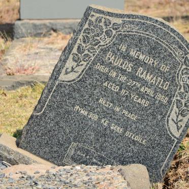 RAMATLO Paulus 1843-1960