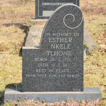 TLHONE Esther Nkele 1933-1956