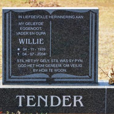 TENDER Willie 1939-2004