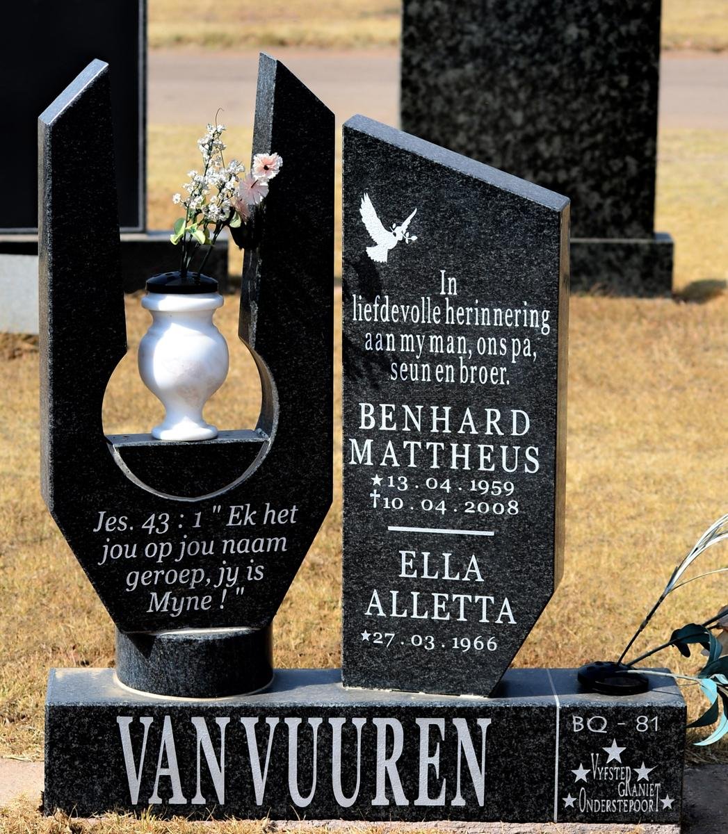 VUUREN Benhard Mattheus, van 1959-2008