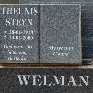 WELMAN Theunis Steyn 1918-2000