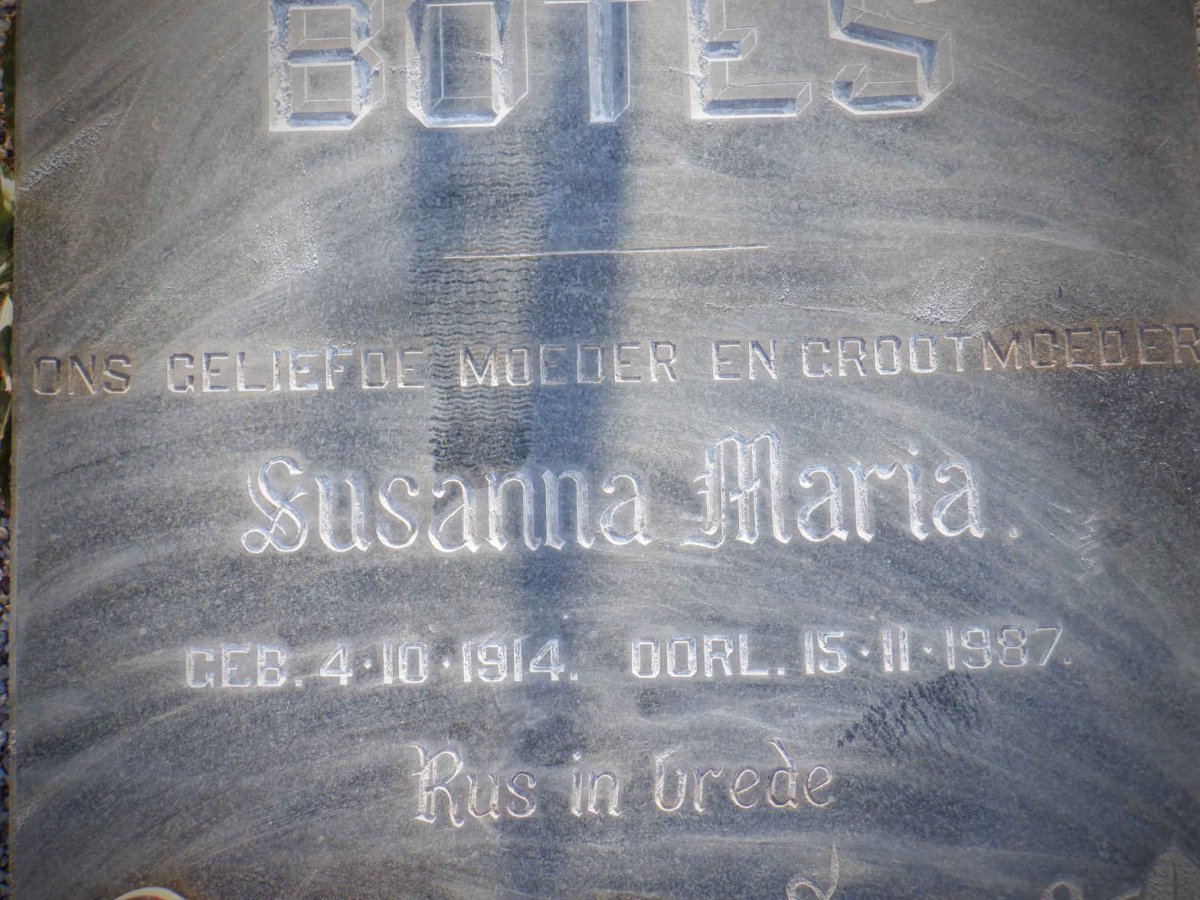 BOTES Susanna Maria 1914-1987