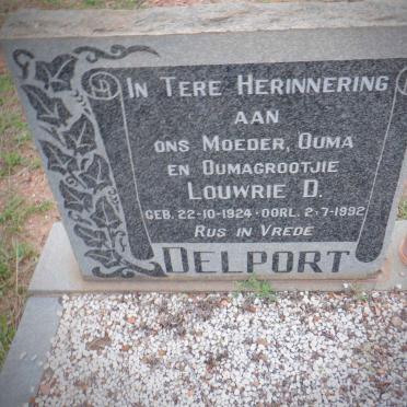 DELPORT Louwrie D. 1924-1992