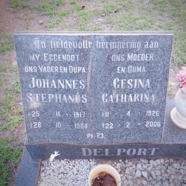 DELPORT Johannes Stephanus 1917-1984 &amp; Gesina Catharina 1926-2008
