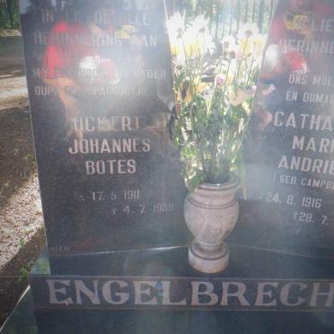 ENGELBRECHT Ockert Johannes Botes 1911-1989 &amp; Catharina Maria Andries CAMPBELL 1916-2003