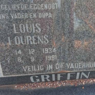 GRIFFEN Louis Lourens 1934-1991
