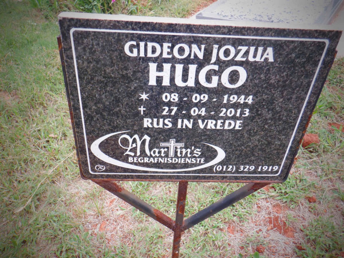 HUGO Gideon Jozua 1944-2013