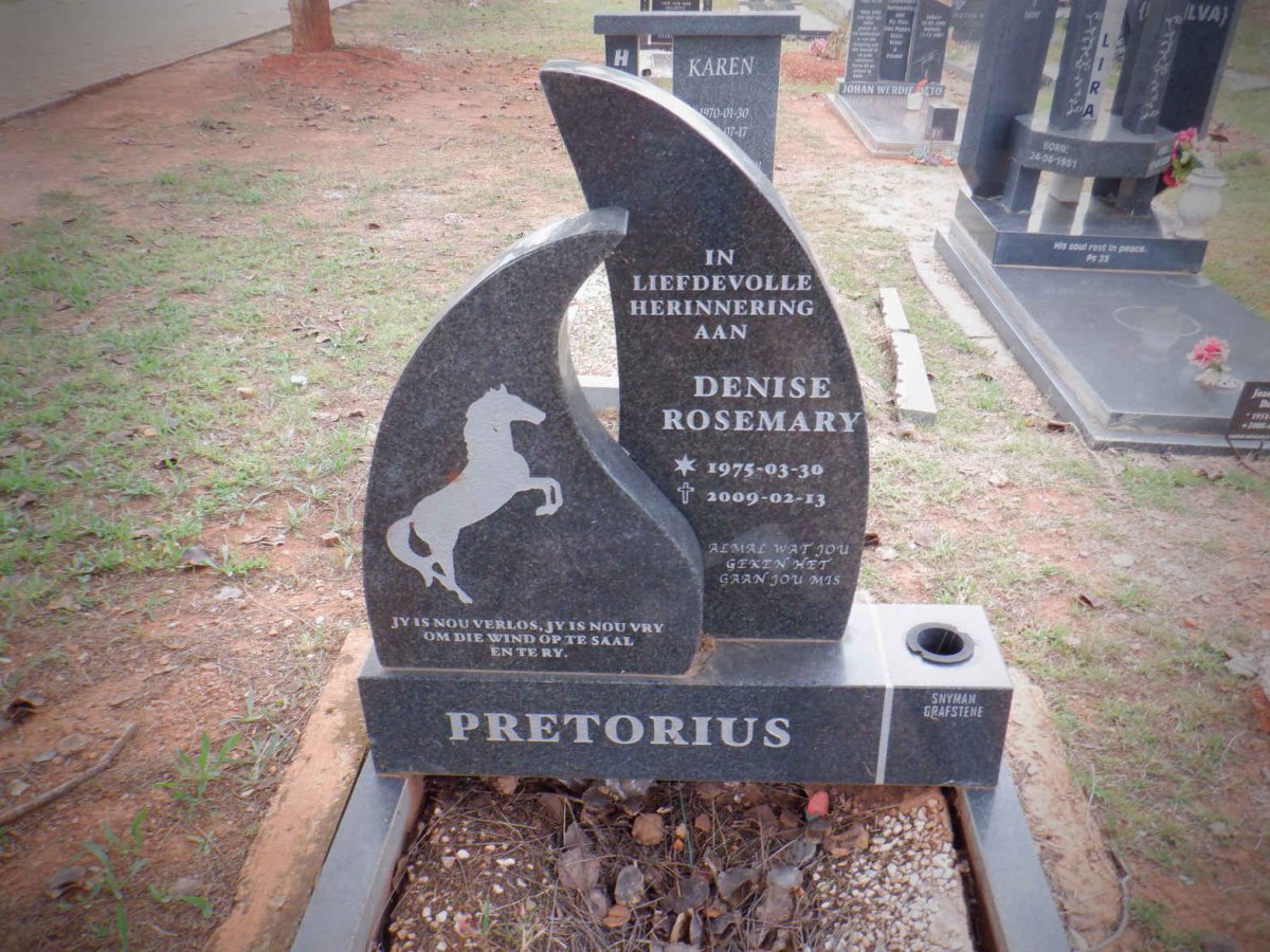 PRETORIUS Denise Rosemary 1975-2009
