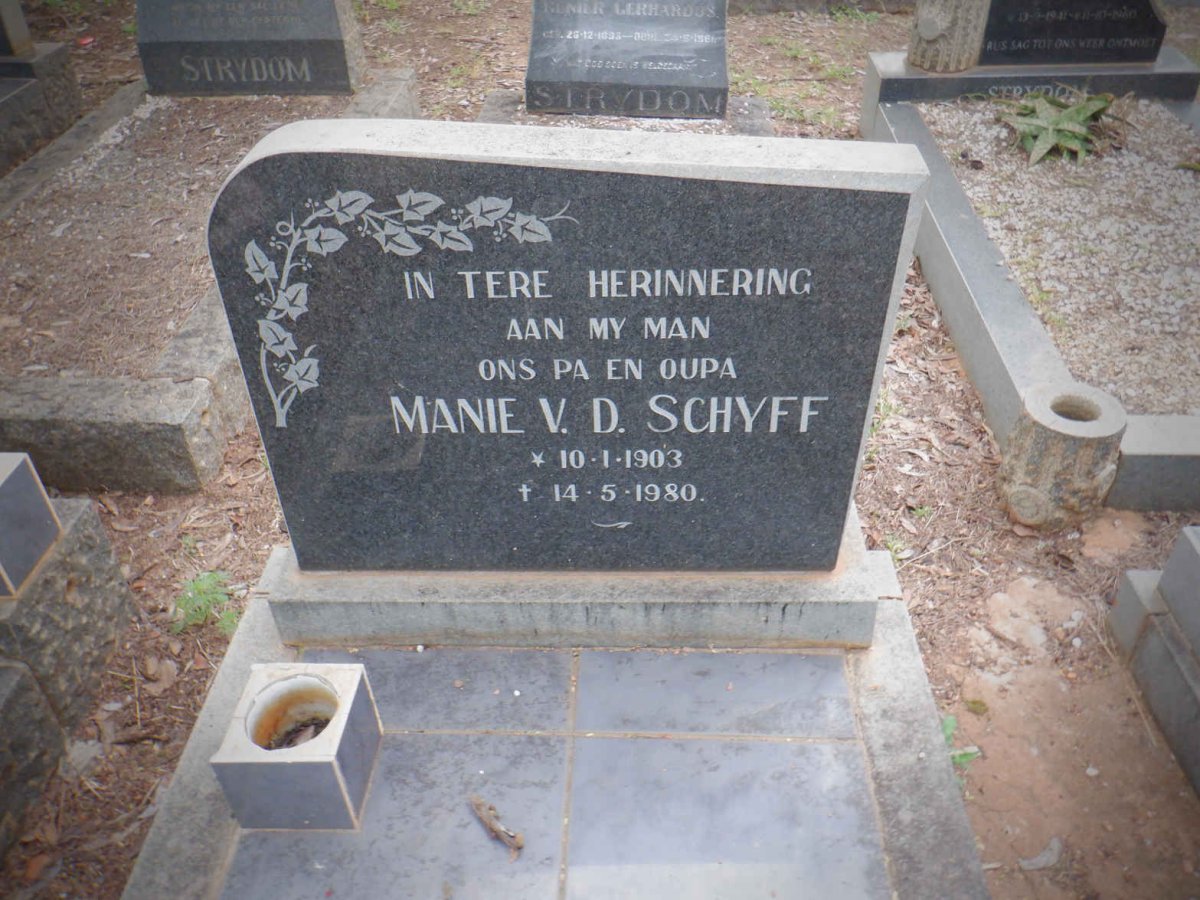SCHYFF Manie, v.d. 1903-1980