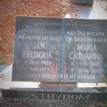 STRYDOM Jan Frederik 1909-1979 &amp; Maria Catharina 1912-2003