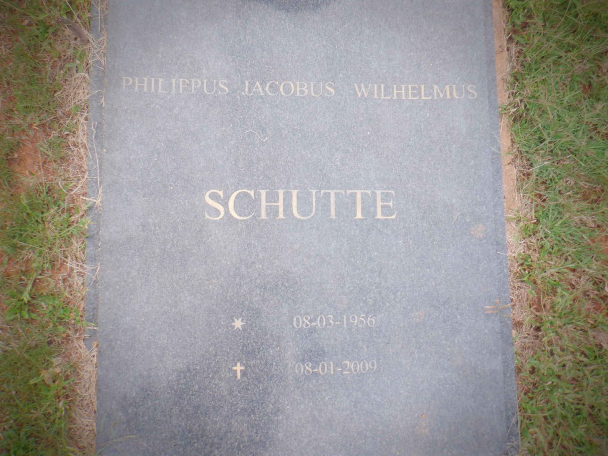 SCHUTTE Philippus Jacobus Wilhelmus 1956-2009