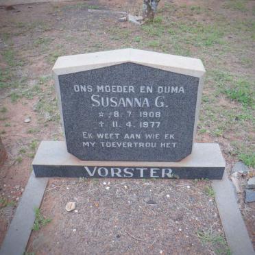 VORSTER Susanna G. 1908-1977