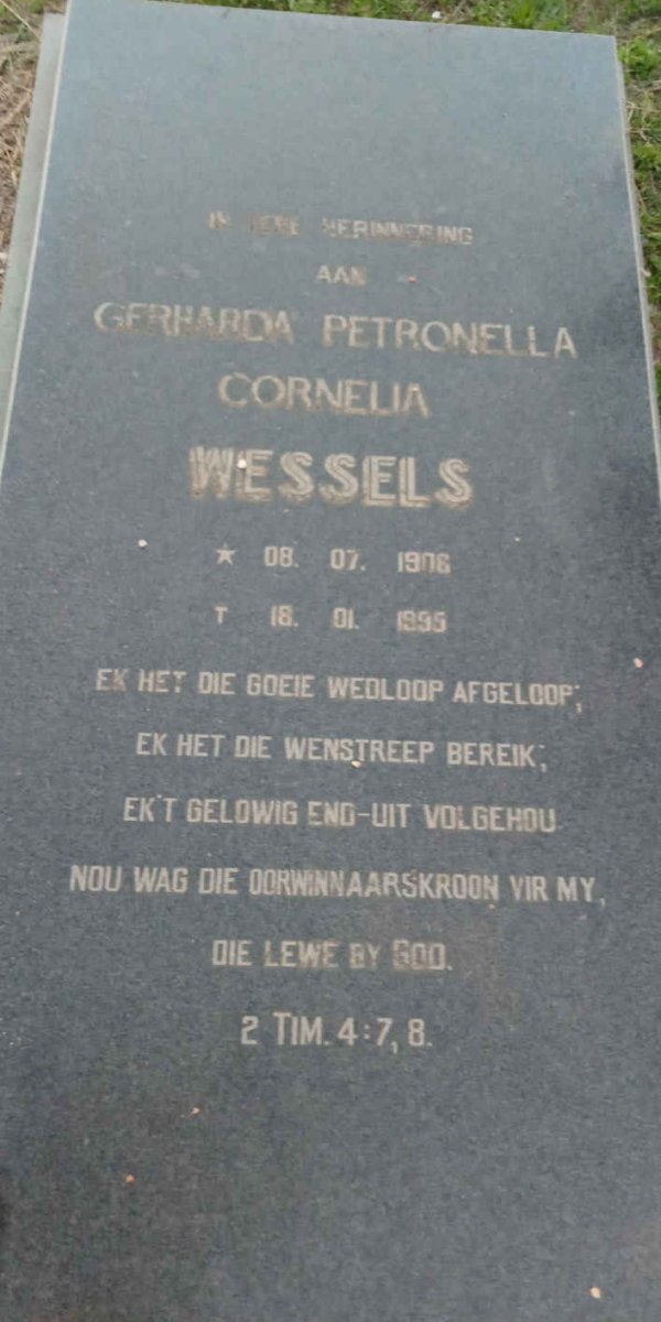 WESSELS Gerharda Petronella Cornelia 1906-1995