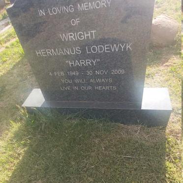 WRIGHT Hermanus Lodewyk 1949-2009