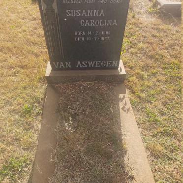ASWEGEN Susanna Carolina, van 1904-1967