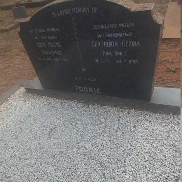 FOURIE Gert Pieter Christiaan 1911-1960 &amp; Getruida Gezina SMIT 1915-1985