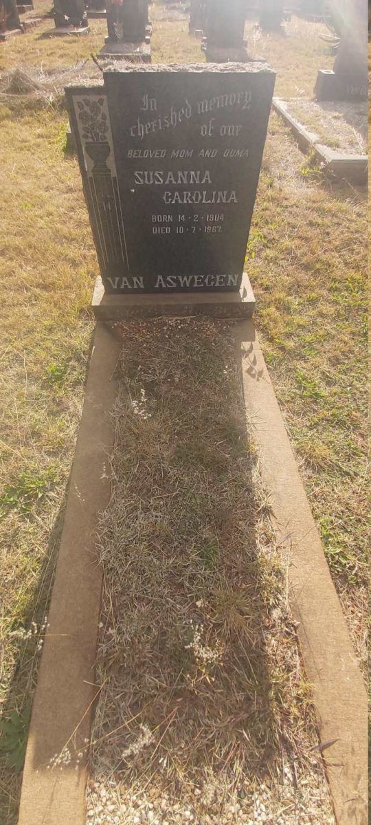 ASWEGEN Susanna Carolina, van 1904-1967