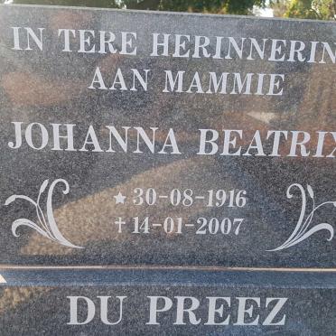 PREEZ Johanna Beatrix, du 1916-2007