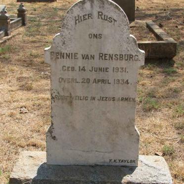 RENSBURG Bennie, van 1931-1934