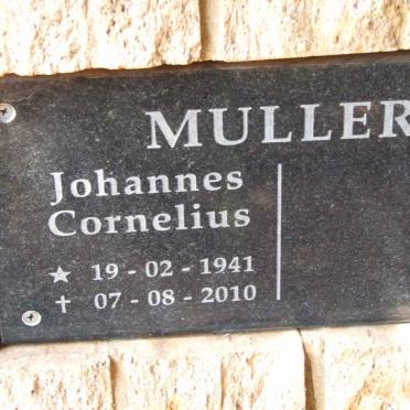 MULLER Johannes Cornelius 1941-2010