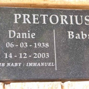 PRETORIUS Danie 1938-2003 &amp; Babsie